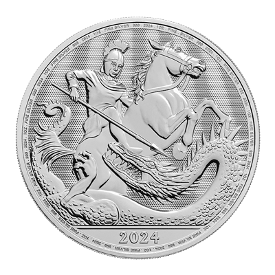 A picture of a Pièce d’argent Saint Georges et le Dragon de 1 oz